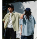 衬衣 Mentmate 夏 男 休闲短袖 25SS 日系文艺复古泡泡肌理条纹衬衫