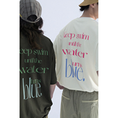 一直游到海水变蓝 小众英文T恤衫 男女款 Mentmate 百搭圆领短袖 夏