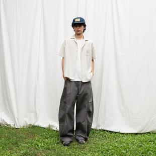 25AW 裤 小众设计暗格纹纯色休闲长裤 茧型剪裁工装 秋 男 Mentmate