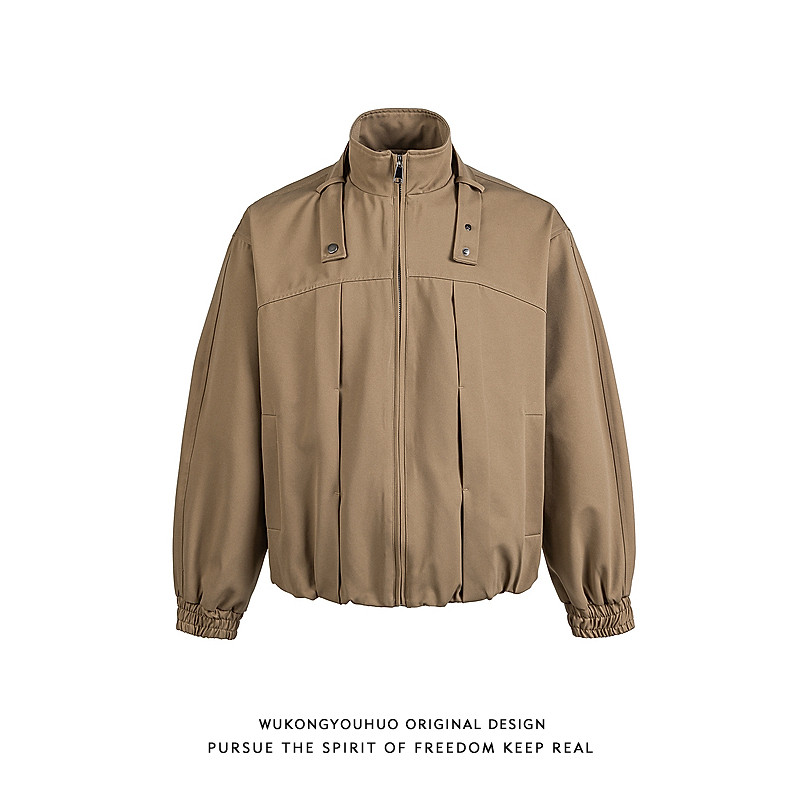 悟空有货潮牌美式解构拼接立领夹克男女春季宽松潮流百搭休闲外套,男装,夹克,淘宝优惠券,粉丝福利购,淘宝优惠卷