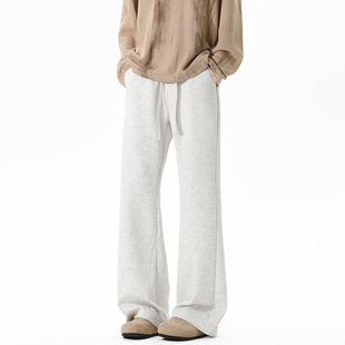 宽松百搭休闲长裤 悟空有货复古潮牌抽绳松紧微喇运动卫裤 男女秋季