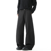 男女复古宽松百搭阔腿休闲长裤 悟空有货美式 潮牌解构弯刀垂感西裤