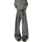 男街头宽松百搭阔腿休闲长裤 悟空有货潮牌美式 高级感直筒垂感西裤