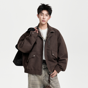 百搭情侣百搭夹克 外套男潮牌秋季 悟空有货美式 复古巴恩风廓形短款