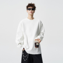 悟空有货简约纯色基础德绒长袖T恤男潮牌宽松内搭休闲打底衫上衣