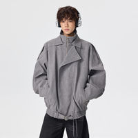 Wukong has a collection of American retro deconstructed and patchwork stand-up collar jackets for both men and women. They are loose and versatile couple casual jackets thumbnail 2