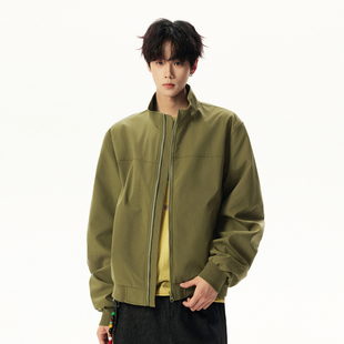 悟空有货美式复古飞行员教练夹克男女秋季宽松立领冲锋衣休闲外套