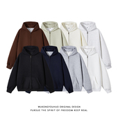 连帽卫衣男女宽松情侣百搭休闲帽衫 悟空有货潮牌美式 复古重磅开衫