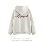 卫衣男女高街重磅情侣帽衫 悟空有货美式 潮牌字母刺绣加绒开衫 外套