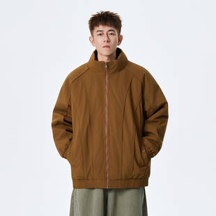 悟空有货潮牌冬季 解构加厚立领棉衣男女街头宽松情侣保暖百搭棉服