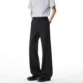 宽松百搭阔腿休闲长裤 悟空有货潮牌简约纯色直筒垂感西裤 男女美式