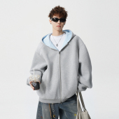 外套 连帽卫衣男女春秋宽松慵懒百搭帽衫 悟空有货潮牌美式 重磅开衫
