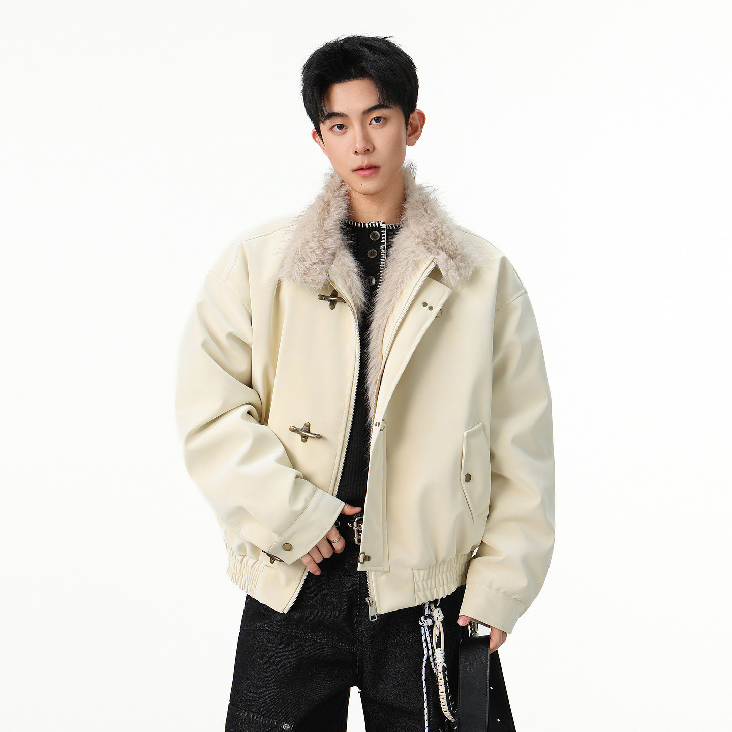 悟空有货美式潮牌座山雕毛领加厚棉服男冬季复古情侣保暖棉衣外套,男装,棉衣,淘宝优惠券,粉丝福利购,淘宝优惠卷