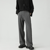 悟空有货潮牌高级感垂坠感西装 长裤 裤 男复古宽松直筒百搭休闲西装