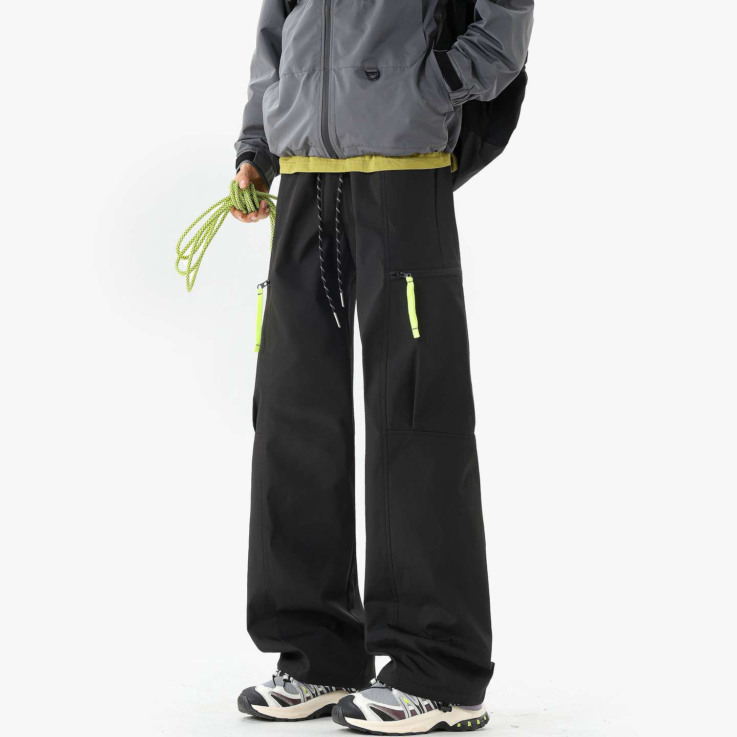 悟空有货潮牌美式复古机能风直筒冲锋裤男女春季宽松百搭阔腿长裤,男装,休闲裤,淘宝优惠券,粉丝福利购,淘宝优惠卷