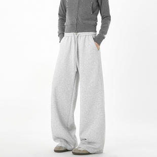 男潮牌宽松阔腿百搭休闲裤 悟空有货美式 复古解构拼接直筒垂感卫裤