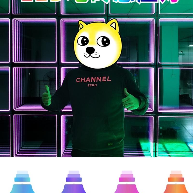 网红直播间定制千层镜深渊镜背景墙酒吧KTV舞台地板灯深渊地砖灯