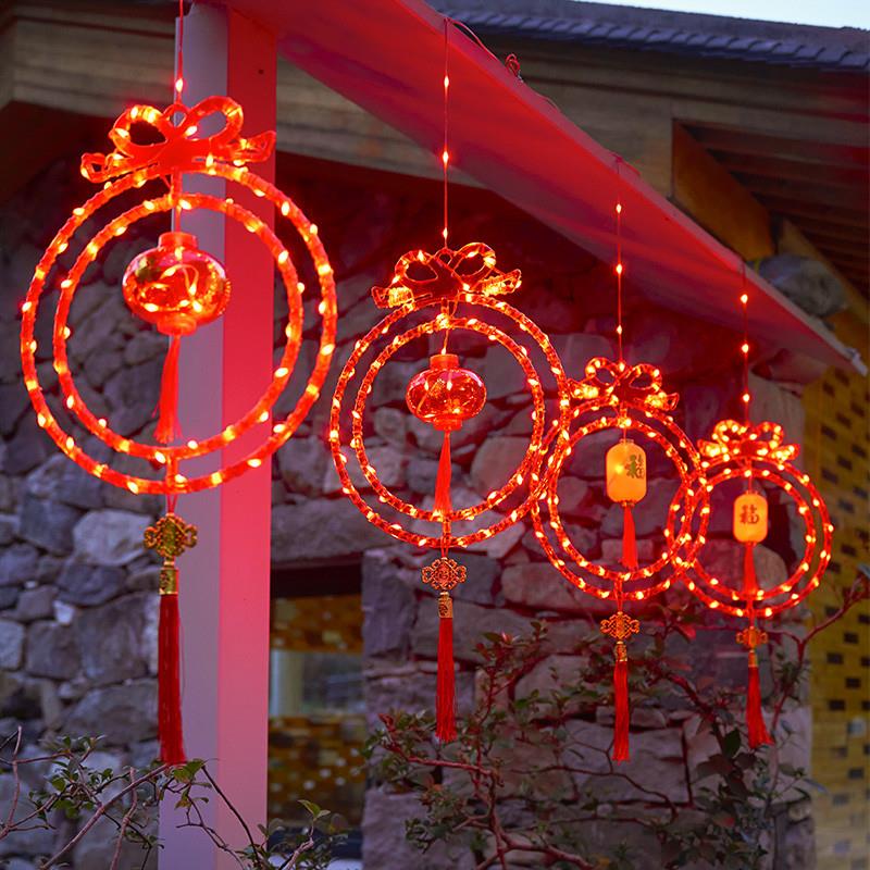 春节小彩灯氛围灯灯笼挂件家用大门阳台新年布置喜庆挂树装饰串灯