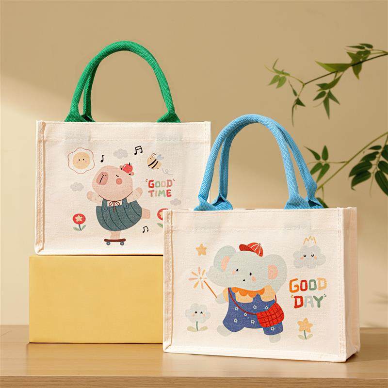 帆布袋立体加厚覆膜托特包定制印logo购物袋定做布袋环保袋手提袋