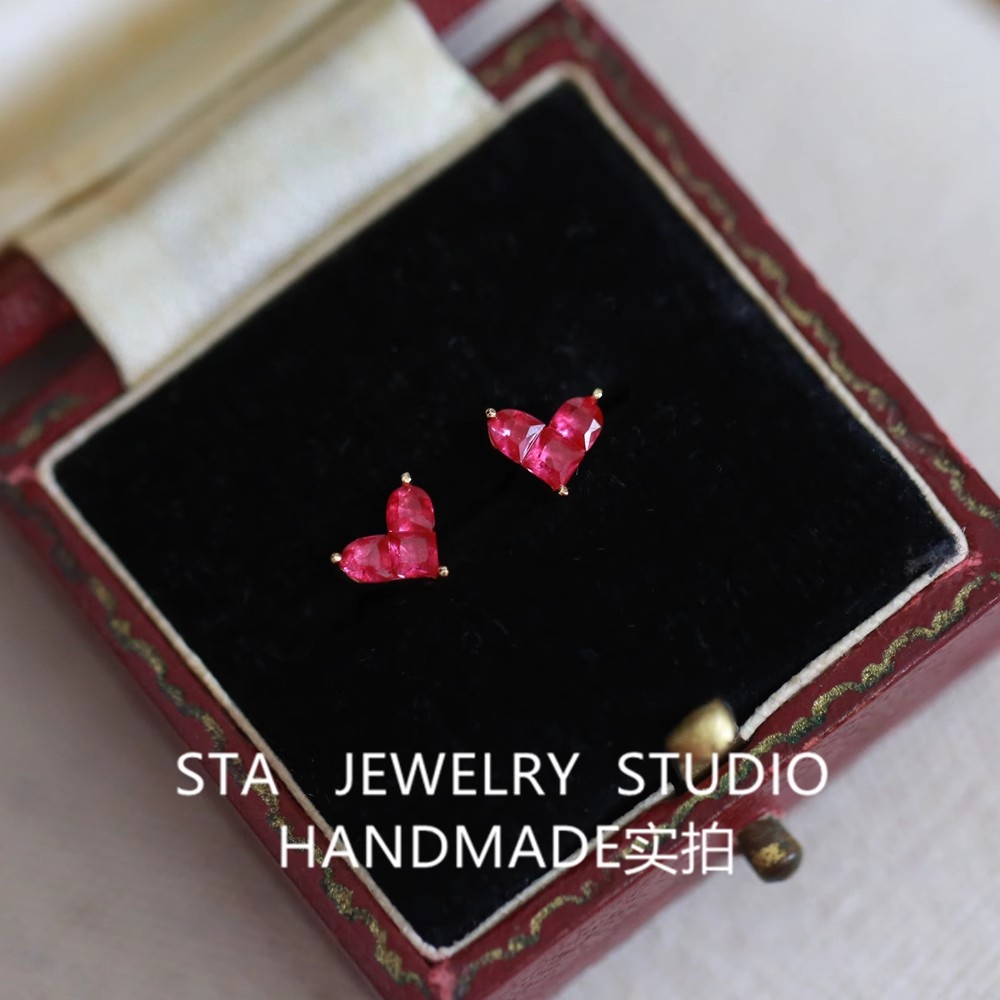 starjewely刚玉桃花运礼物耳钉