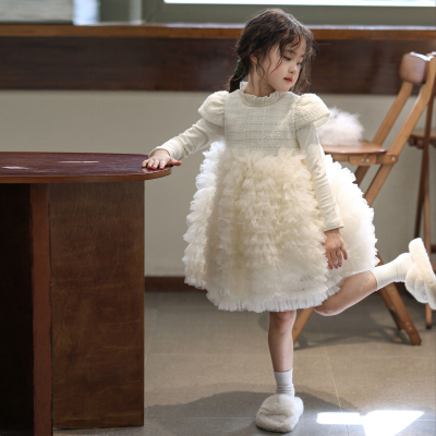 女童连衣裙公主秋冬蛋糕裙