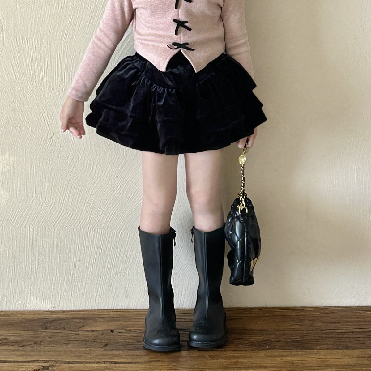 原创童装女童洋气丝绒半身裙2025秋季新款小女孩复古半身蛋糕裙子,童装/婴儿装/亲子装,半身裙,淘宝优惠券,粉丝福利购,淘宝优惠卷