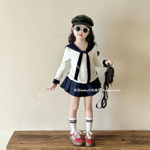女童学院风套装2025秋季新款