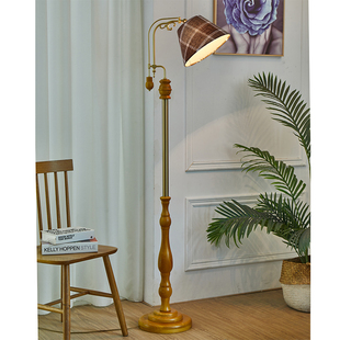 客厅落地灯法式中古美式书房复古风民宿钓鱼灯装饰氛围日式立式灯