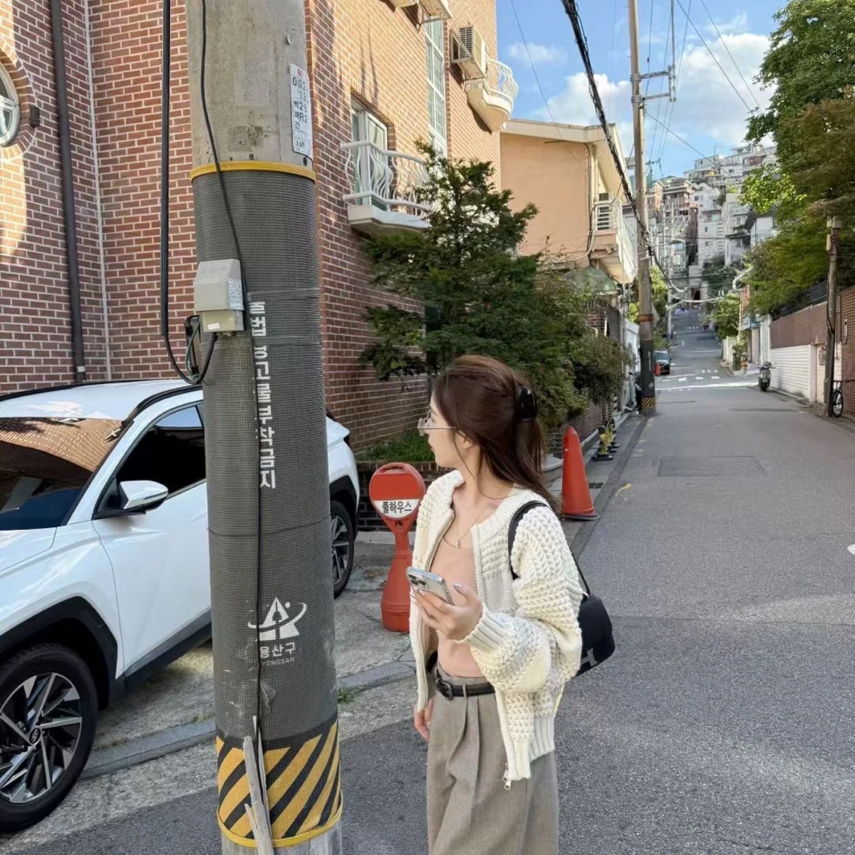 MK Hola Cute设计感时尚百搭粗毛线拉链加厚开衫保暖毛衣