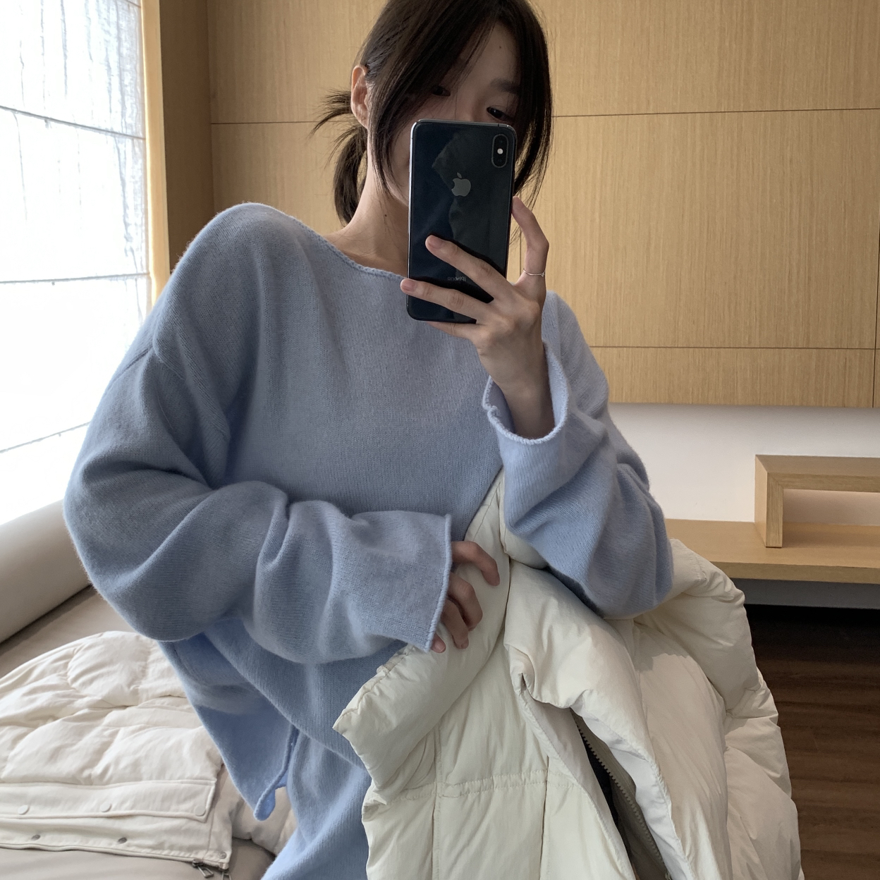 ATELIER BLANC情感家-衣+针织半身裙套装（含97.8羊毛）