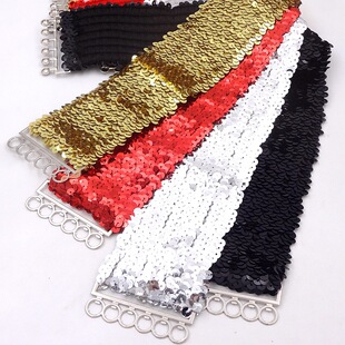 外套腰封 饰西装 外搭配舞蹈服腰封 腰链装 金属鱼鳞片腰带女个性