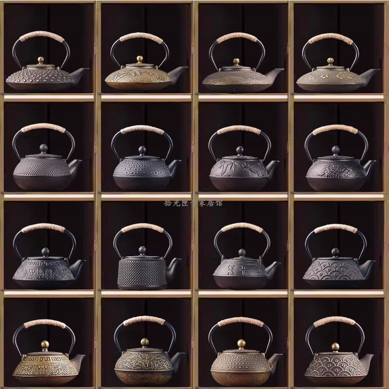 中式宋氏美学茶室摆件茶壶茶具装饰柜样板房博古架茶道复古风铁壶,家居饰品,装饰摆件,淘宝优惠券,粉丝福利购,淘宝优惠卷