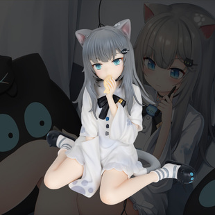 Nachoneko坐姿甘城猫猫手办猫耳可爱美少女动漫模型二次元摆件