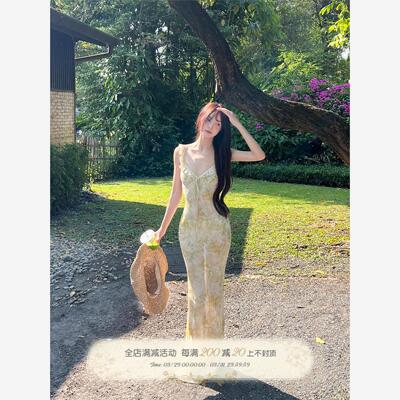 DreamyNd法式露背吊带裙