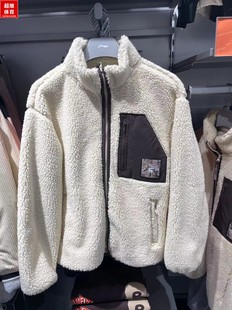 李宁2023冬季 外套男反伍保暖立领加绒运动羊羔绒上衣AFDT667 新款