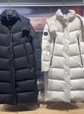 李宁女子长羽绒服2023冬季新品防泼水抗静电宽松鸭绒保暖AYMT100