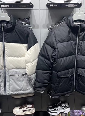 李宁短羽绒服2023冬款男子运动时尚潮流系列鸭绒保暖外套AYMT063