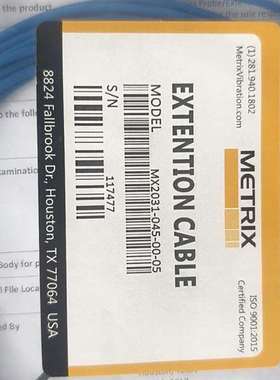 咨询全新原装 Metrix迈确 延长线 MX2031-045-0议价