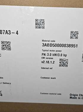 咨询ABB变频器ACS580-01-07A3-4 3kw全新原装议价