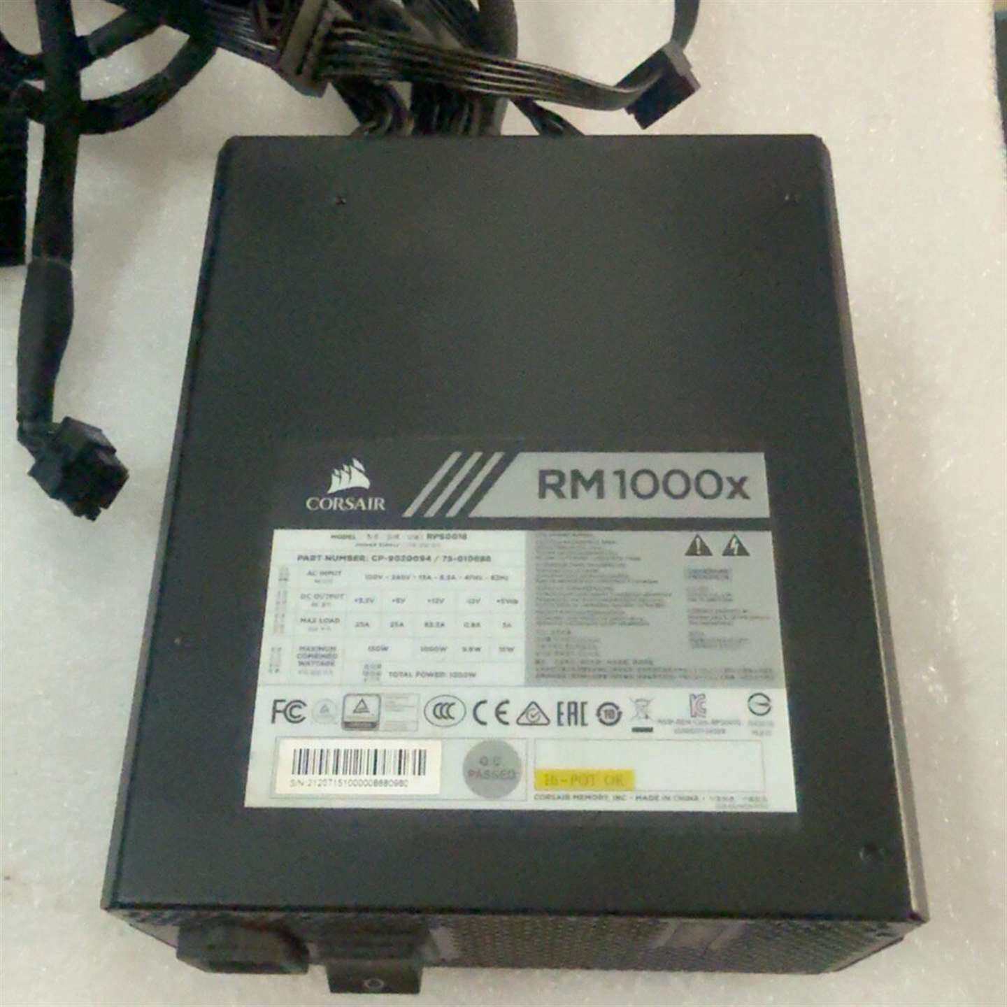 咨询海盗船RM1000X 1000w金牌全模组电源，议价