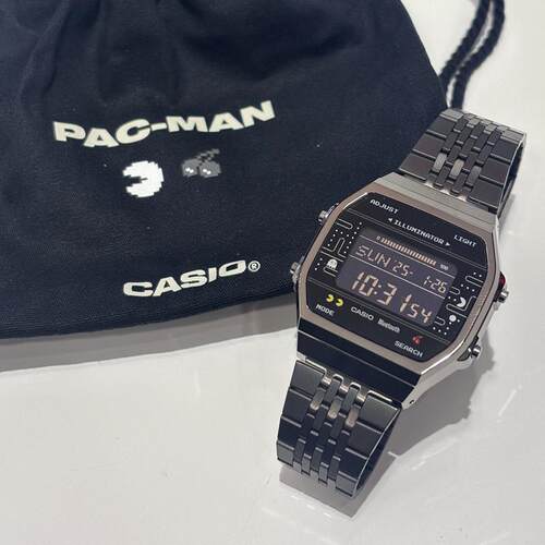 Casio x Pacman 卡西欧联名手表黑色方形日韩腕表 ABL100WEPC-1B