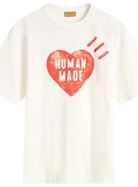 日本代购Human Made男士T恤透气舒适亲肤柔软圆领宽松版街头潮流