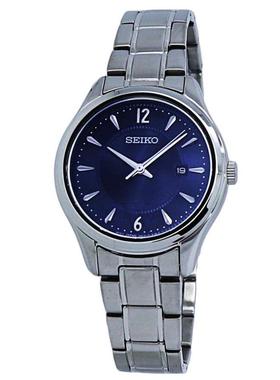 SEIKO 精工美国代购春夏新款正品日韩手表女表银色钢带手表SUR425