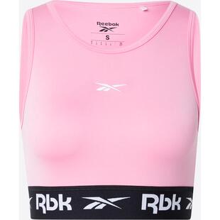 代购 Reebok锐步女士文胸聚拢支撑粉色无钢圈运动健身运动内衣