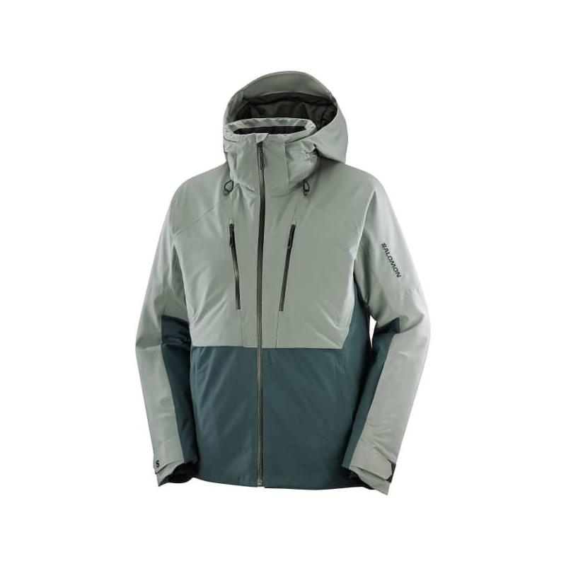 代购SALOMON萨洛蒙男士冲锋衣防水防风保暖户外夹克连帽长袖滑雪