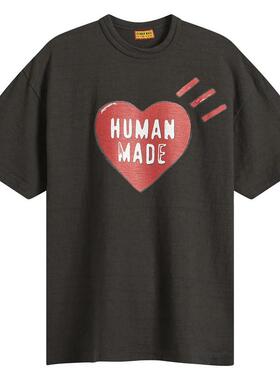 日本代购Human Made男士T恤透气舒适复古质感宽松版型竹节纱面料