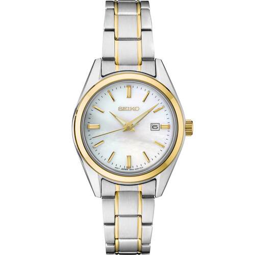 日本代购Seiko/精工男女手表日韩腕表日历夜光钢带间金商务通勤