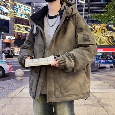 以纯三防羽绒服外套加厚防寒服潮