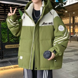 以青少年新羽绒服男款冬季加厚保暖外套初中学生大童帅气防寒服純