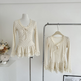 ALITTLE 乱糟糟“暖冬泡芙”巨软糯！蝴蝶结木耳边裙摆内搭女